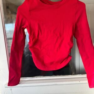 Red long sleeve OQQ sports/athletic top Size small